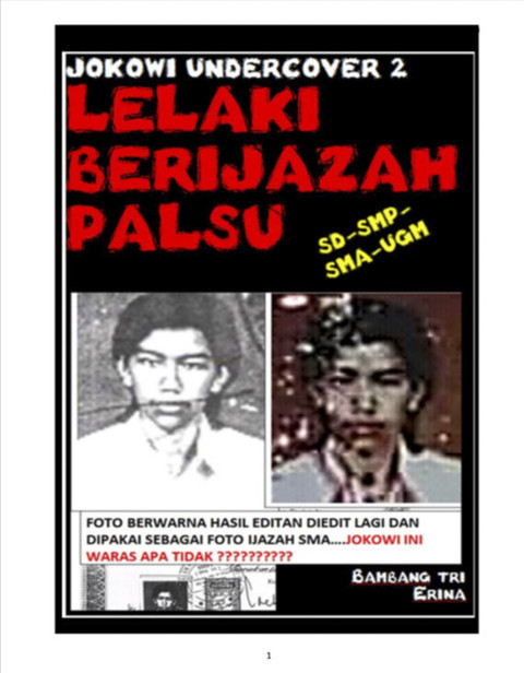 Cover buku Jokowi Undercover 2_ Lelaki Berijazah Palsu oleh Bambang Tri Mulyono Foto: Dok. Istimewa