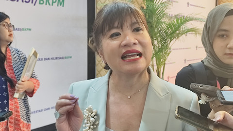 Ketua Umum Apindo Shinta W. Kamdani di Kantor Kementerian Investasi dan Hilirisasi/Badan Koordinasi Penanaman Modal (BKPM), Jakarta, Rabu (23/4). Foto: Widya Islamiati/kumparan