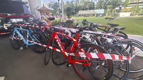 Sepeda milik tersangka Ariyanto Bakri yang disita terkait korupsi CPO. Foto: Jonathan Devin/kumparan