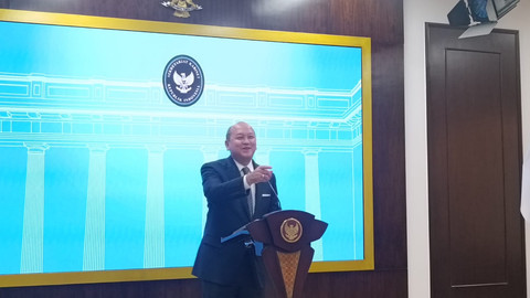 Menteri Investasi dan Hilirisasi Rosan Perkasa Roeslani dalam konferensi pers di Kantor Presiden, Kompleks Istana Kepresidenan, Jakarta Pusat, Rabu (23/4). Foto: Zamachsyari/kumparan