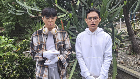 Dua pria pelaku vandalisme kaktus. Foto: kumparan