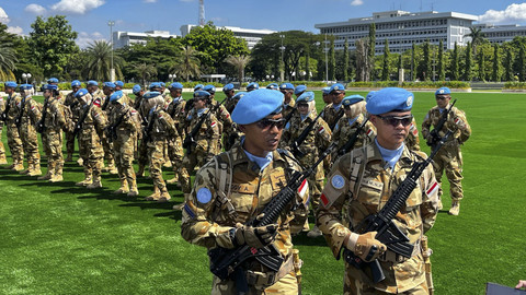 Pratu Marinir Egy Arifianto dan Praka Nofrian Syahputra saat diwawancara di Mabes TNI, Jakarta Timur, Kamis (24/4/2025). Foto: Rayyan Farhansyah/kumparan