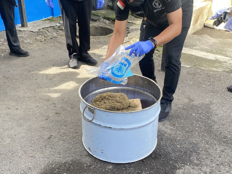 Pemusnahan barang bukti. Foto: Dok. Resti Damayanti/Pandangan Jogja