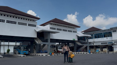 Salah satu titik perhentian bus di Terminal Giwangan. Foto: Arif UT/Pandangan Jogja