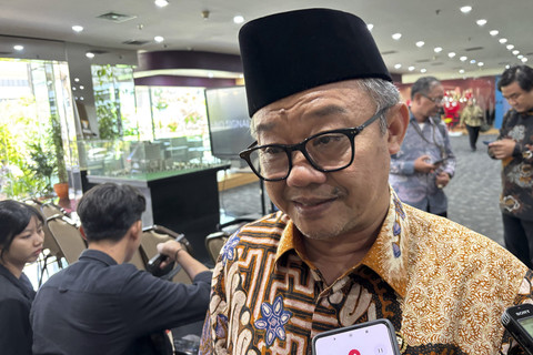 Mendikdasmen, Abdul Mu'ti di Gedung Pusat Edukasi Antikorupsi, Jakarta, Kamis (24/4/2025).  Foto: Abid Raihan/kumparan