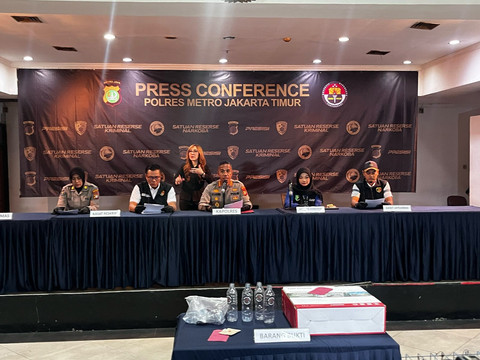 Konferensi Pers Polres Jakarta Timur Kasus Mahasiswa UKI, di Polres Jakarta Timur, Kamis (24/4). Foto: Rayyan Farhansyah/kumparan