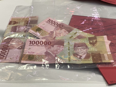 Barang bukti peredaran uang palsu di Sleman. Foto: Dok. Resti Damayanti/Pandangan Jogja