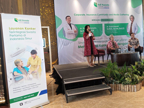 Corporate, insurance, community, dan media gathering bertema 'Sinergi dalam Meningkatkan Kesadaran Menghadapi Kanker Paru dengan Radioterapi Mutakhir', yang digelar AHCC, Jumat (25/4). Foto: Masruroh/Basra