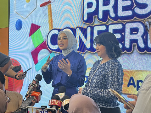 Aurel Hermansyah di acara press conference LACTOGROW LactoWorld. Foto: Nabilla Fatiara/kumparan