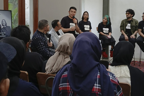 Konferensi pers tur konser SAMA SAMA di Kemang, Jakarta Selatan, Jumat (25/4/2025). Foto: Vincentius Mario/kumparan