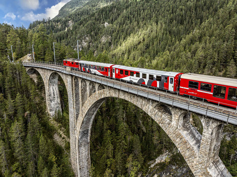 Landwasser Viadukt Shuttle. Foto: Dok. Rhaetian Railways
