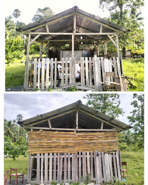 Kondisi Ruang Belajar SMA Muhammadiyah Missa, Dusun Missa, Desa Haya, Kecamatan Tehoru, Kabupaten Maluku Tengah, Provinsi Maluku. Sumber foto : FB SMAMUHAMMADIYAHMISSA