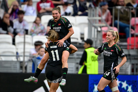 Arsenal lolos ke final Liga Champions Wanita usai mengalahkan Lyon 1-4 di Stadion Groupama, Prancis, Minggu (27/4). Foto: AFP/Olivier Chassignole