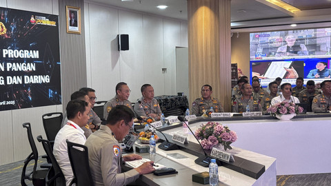 Kegiatan analisis dan evaluasi (Anev) secara daring dan luring oleh Polri dalam mengawal dan mendukung ketahanan pangan pada Senin (28/4/2025). Foto: Dok. Polri