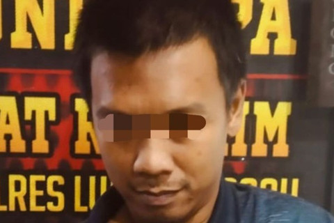 Tampang pria difabel di Lubuklinggau yang ditangkap polisi kasus dugaan pemerkosaan bocah SD. Foto : Dok. Polres Lubuklinggau