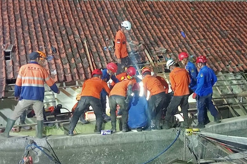 Tanah longsor di Pesantren Modern Gontor Kampus 5 Darul Qiyam di Magelang, Jawa Tengah. Foto: Kemensos RI