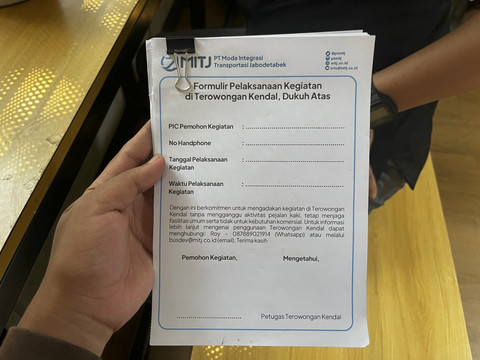 Surat Izin Pelaksanaan Kegiatan di Terowongan Kendal, Jakarta Pusat, Jakarta (29/4/2025). Foto: Rayyan Farhansyah/kumparan