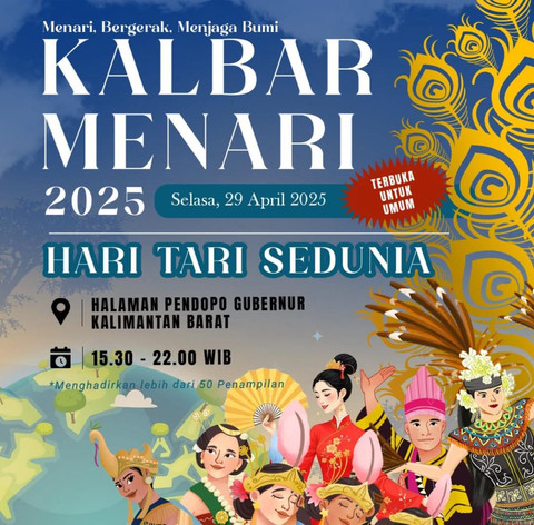 Kalbar Menari yang akan digelar di halaman Pendopo Gubernur Kalbar hari ini. Foto: Dok. instagram @dikbudkalbar