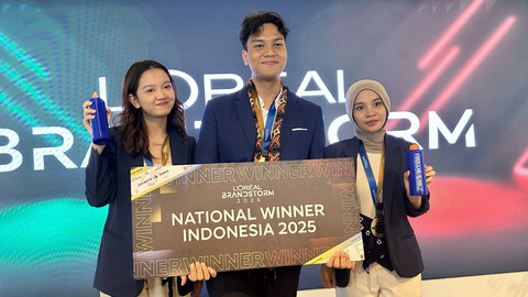 Tim Ganara dari ITB, pemenang nasional L'Oreal Brandstorm 2025. Foto: Judith Aura/kumparan