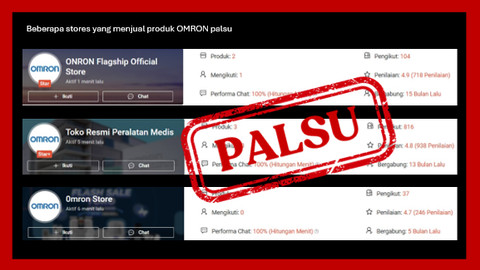 Deretan toko yang menjual produk OMRON palsu. Foto: dok. Istimewa