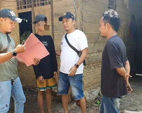 Pelaku tindak pidana asusila yang berhasil diamankan. | Foto: Dok Polres Pringsewu