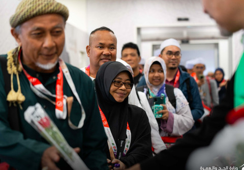 Jemaah haji Malaysia kloter pertama tiba di Arab Saudi, Selasa (29/4/2025). Foto: Kemenhaj KSA