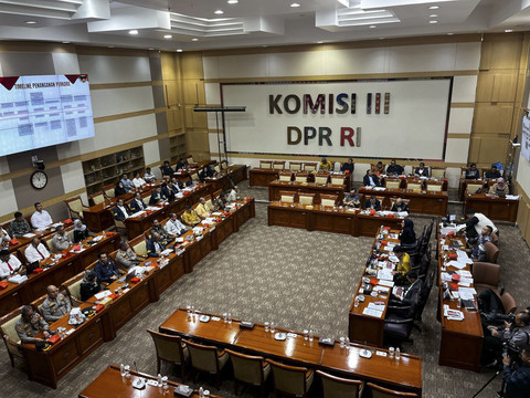 Rapat Dengar Pendapat Kematian Mahasiswa UKI di Komisi III DPR RI, Jakarta Pusat, Rabu (30/4/2025). Foto: Rayyan Farhansyah/kumparan