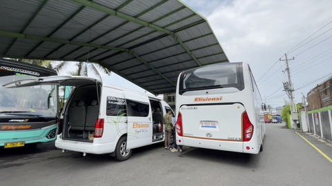 Uji coba bus listrik Antar Kota Antar Provinsi (AKAP) antara Kalista dan PO Efisiensi. Foto: Dok. Efisiensi