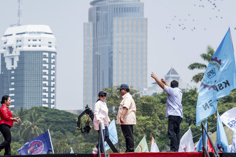 Ketua DPR Puan hadiri May Day 2025 di Monas. Foto: Istimewa