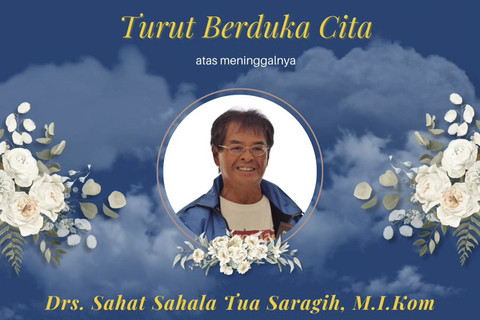 Kabar duka atas meninggalnya Jurnalistik UNPAD Sahat Sahala Tua Saragih. Foto: Dok. Unpad