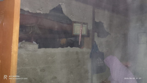 Kondisi rumah warga yang terdampak gempabumi Magnitudo 6.0 di Kabupaten Pohuwato. Dok. BPBD Kabupaten Pohuwato.