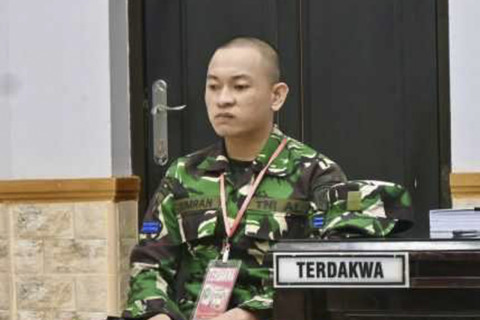 Jumran di Pengadilan Militer I-06 Banjarmasin, Kota Banjarbaru, Senin (5/5/2025). Foto: Tumpal Andani Aritonang/Antara