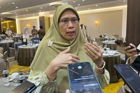 Muti Arintawati, Direktur Utama LPPOM saat ditemui di acara festival Syawal 1446 H dengan tema "Perkuat Halal dari Hulu melalui Penggilingan Daging Halal" yang digelar di Hotel Gren Alia Jakarta, Selasa (6/5/2025). Foto: Ela Nurlaela/kumparan