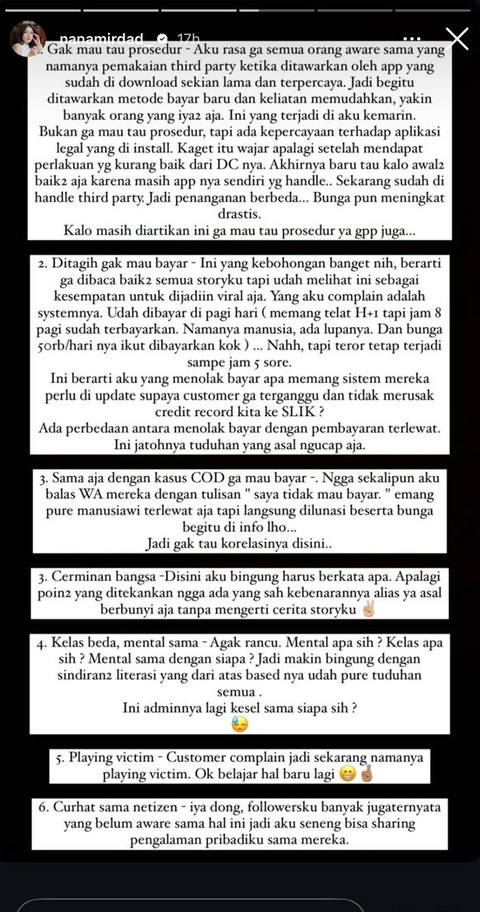 IG Story Nana Mirdad
