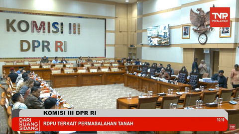 RDPU terkait permasalahan tanah di Kompleks Parlemen, Senayan, Jakarta, Rabu (7/5/2025). Foto: YouTube/ TVR Parlemen