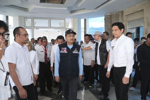 Menteri Sosial Saifullah Yusuf (Gus Ipul) mengunjungi Wisma Haji Indramayu yang akan dipakai untuk Sekolah Rakyat, Rabu (7/5/2025). Foto: Dok. Kemensos