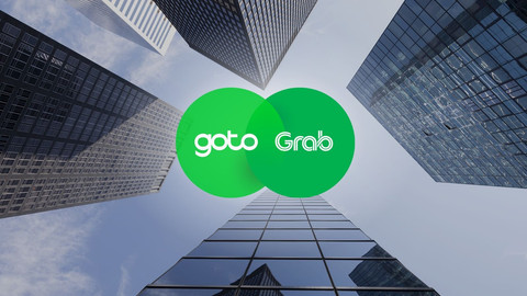 Ilustrasi isu merger GoTo dan Grab. Foto: Dok. kumparan