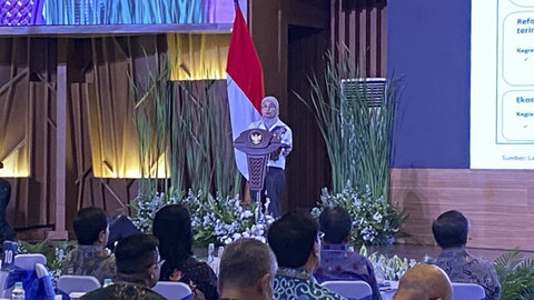 Direktur Jenderal (Dirjen) Cipta Karya Kementerian PU, Dewi Chomistriana saat Konsultasi Regional (Konreg) PU, di Jakarta, Jumat (9/5/2025). Foto: Muhammad Fhandra Hardiyon/kumparan