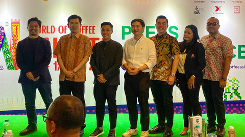Acara Konferensi Pers World of Coffee 2025. Foto: Salsha Okta Fairuz/kumparan