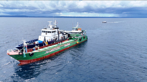 Kapal berbendera Filipina yang ditangkap KKP di Perairan Papua. Dok: KKP.