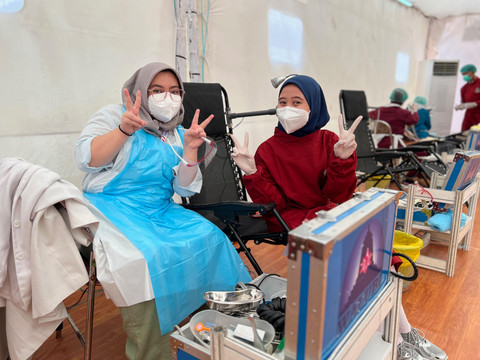Pemeriksaan kesehatan gratis yang diselenggarakan di Candi Borobudur jelang Waisak 2025. Foto: Iqbaltwq/Pandangan Jogja