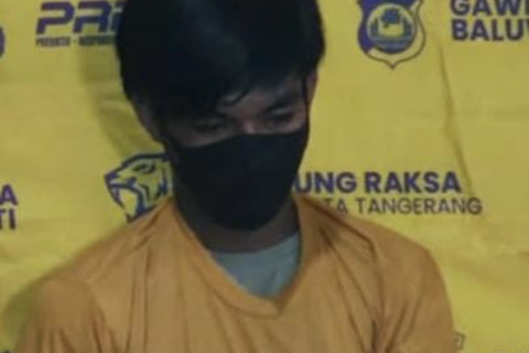 Pengamen yang merusak dan menyerang kru bus Primajasa di Kabupaten Tangerang berinisial AM (20). Foto: Dok. Istimewa