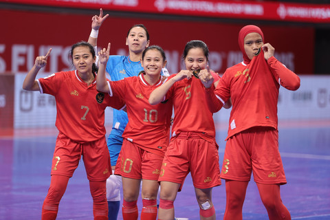 Timnas Futsal Putri vs Bahrain di Piala Asia. Foto: FFI