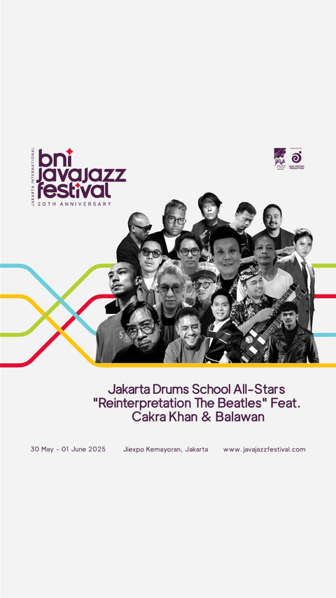 Jakarta Drum School All Stars reinterpretasi lagu The Beatles di Java Jazz 2025. Foto: Dok. Istimewa