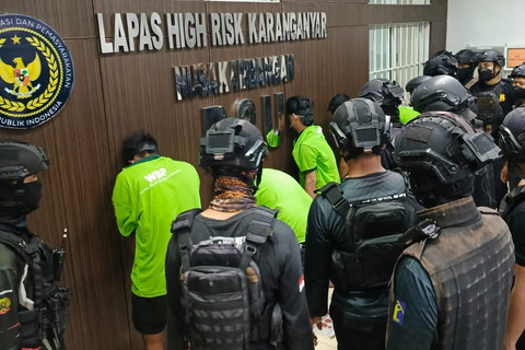 Sebanyak 56 warga binaan Lapas Narkotika Muara Beliti dipindahkan ke Lapas Nusakambangan. Foto: Dok. Istimewa