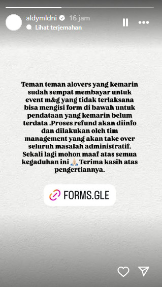 IG Story Aldy Maldini