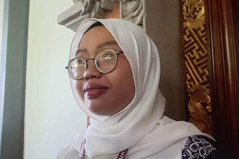 Jemaah haji termuda, Nadia Rahmatika (21 tahun). Foto: Denita BR Matondang/kumparan