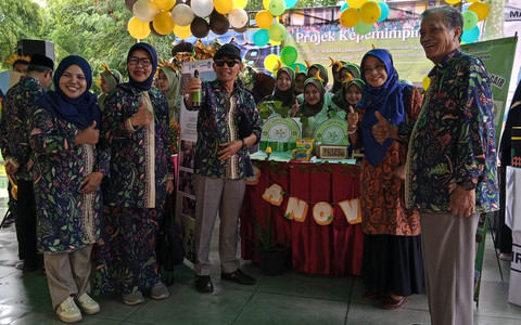 Pameran karya inovatif yang diikuti mahasiswa Program Pendidikan Profesi Guru (PPG) Prajabatan Gelombang 2 Tahun 2025 Universitas Nahdlatul Ulama Surabaya (Unusa), Selasa (13/5). Foto: Masruroh/Basra