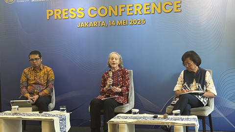 Konferensi pers IPA Convention and Exhibition (IPA Convex) ke-49 tahun 2025, Rabu (14/5/2025).  Foto: Fariza Rizky Ananda/kumparan