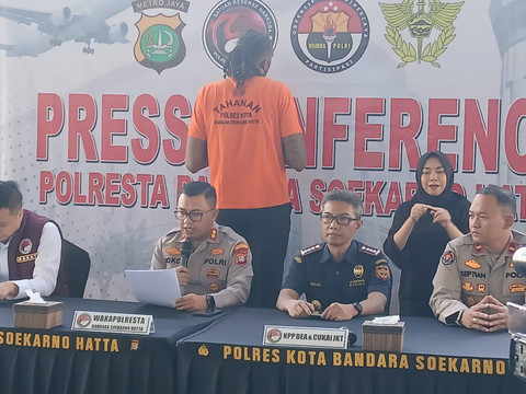 Jarred Dwayne Shaw diamankan Polres Bandara Soekarno-Hatta. dok Istimewa